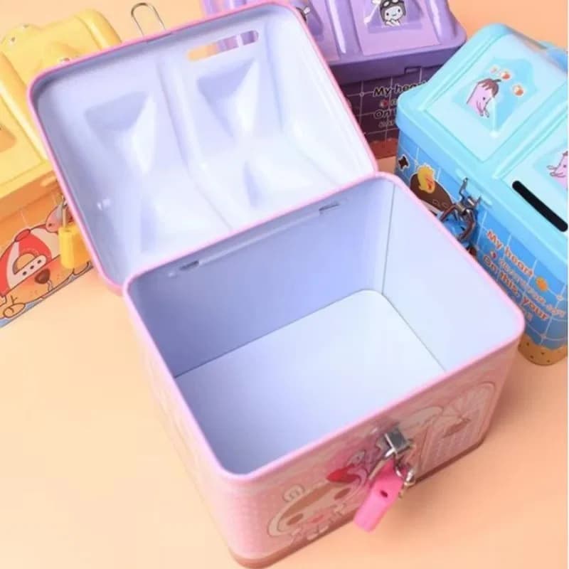 Metal Coin Saving Box for Kids – Lock & Key thumbnail 5