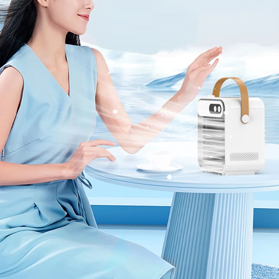 4 in 1 Portable Air Conditioner Fan, Mini Portable Air Cooler Fan, USB Charging Rechargeable Air Conditioner Cooling Fan thumbnail 6
