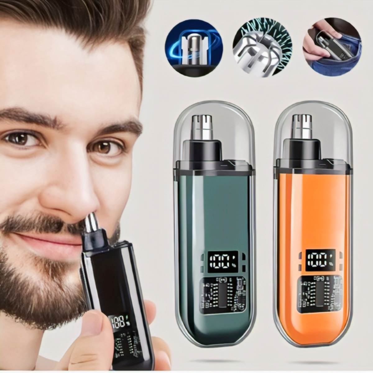 Rechargeable Electric Nose Hair Trimmer with Type-C Charging