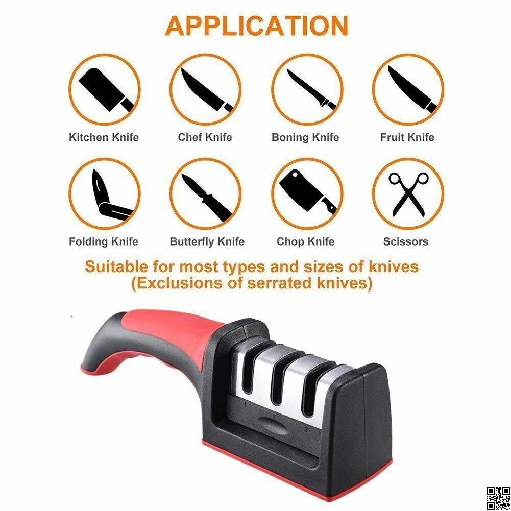 Knife Sharpener Stainless Steel – Kitchen Tool for Sharpening Knives thumbnail 3