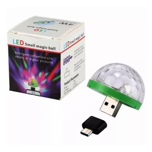 Usb Mini Led Disco Magic Ball Lights, Sound Sensor Led Small Magic Ball Light thumbnail 7