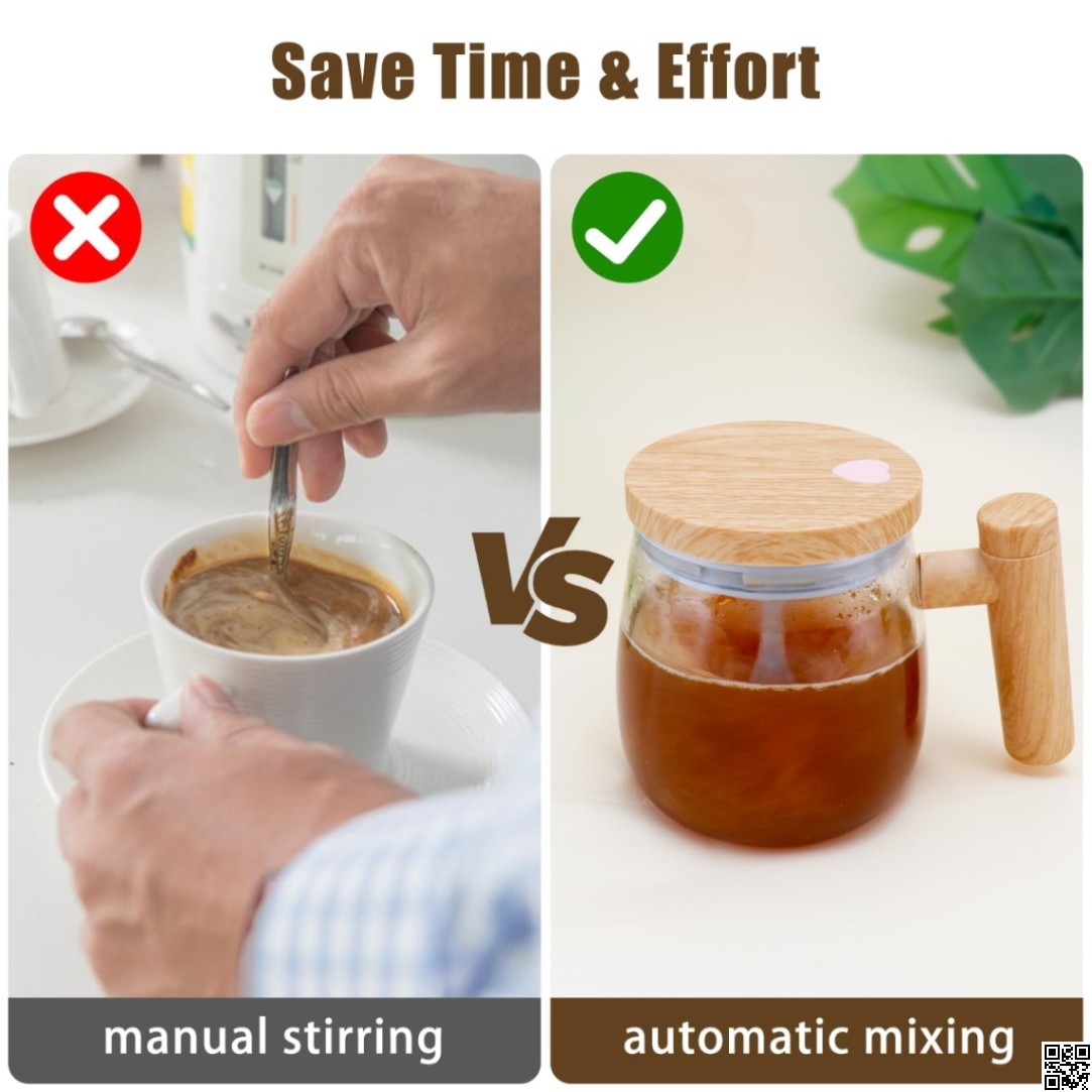 Automatic Mixing Cup 14oz USB Rechargeable Self Stirring Mug thumbnail 4