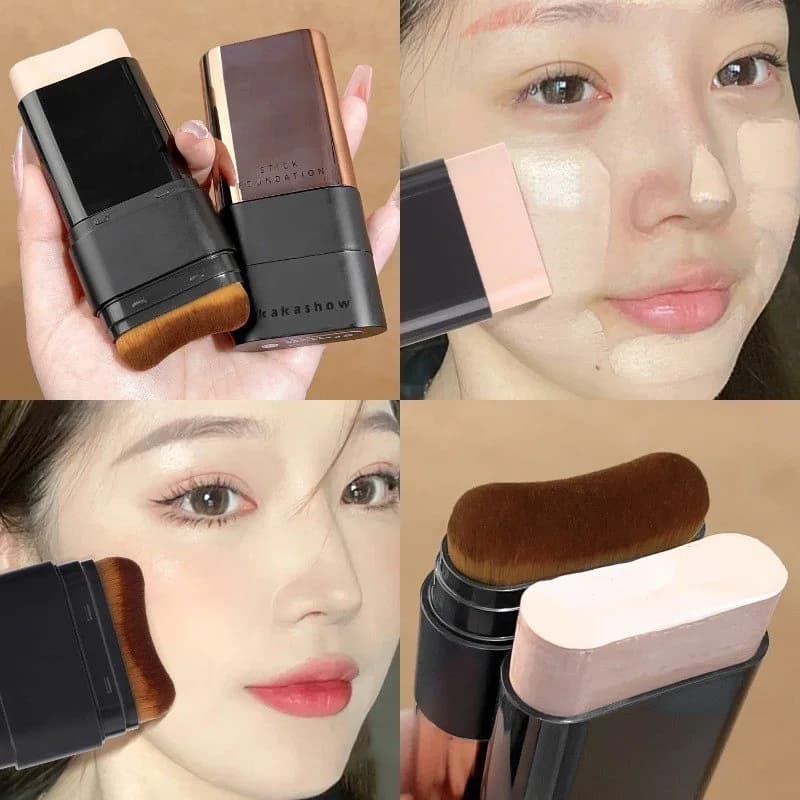 Kakashow Foundation Make Up Stick 1pcs, Radiant Long-Lasting Full Coverage Hydrating Natural Finish Foundation Stick