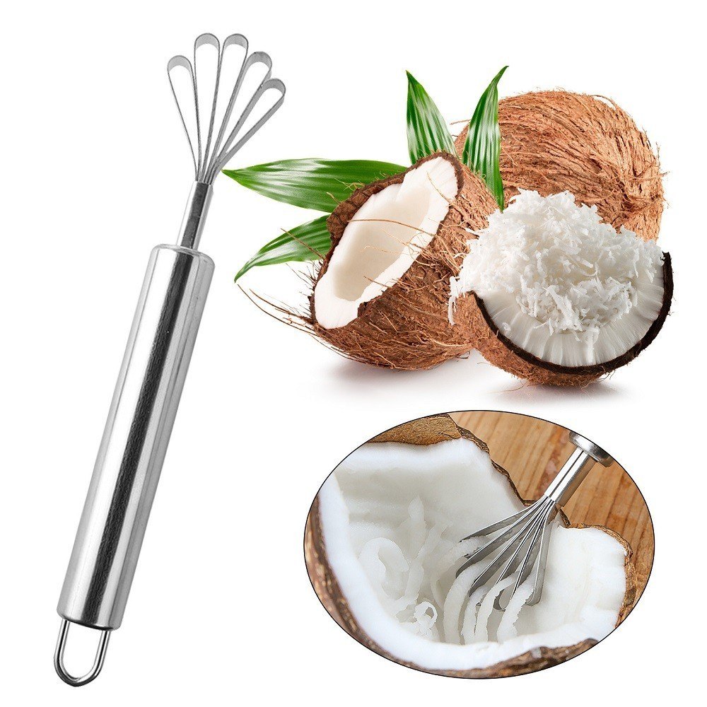 Stainless Steel Coconut Scraper – Manual Coconut Grater & Shredder