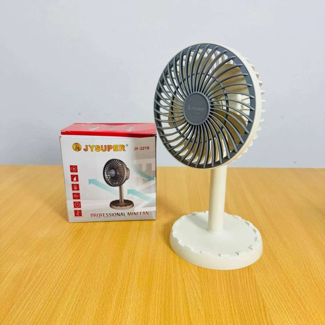JYSUPER JY-2218 USB Rechargeable Mini Table Fan with 4000mAh Battery