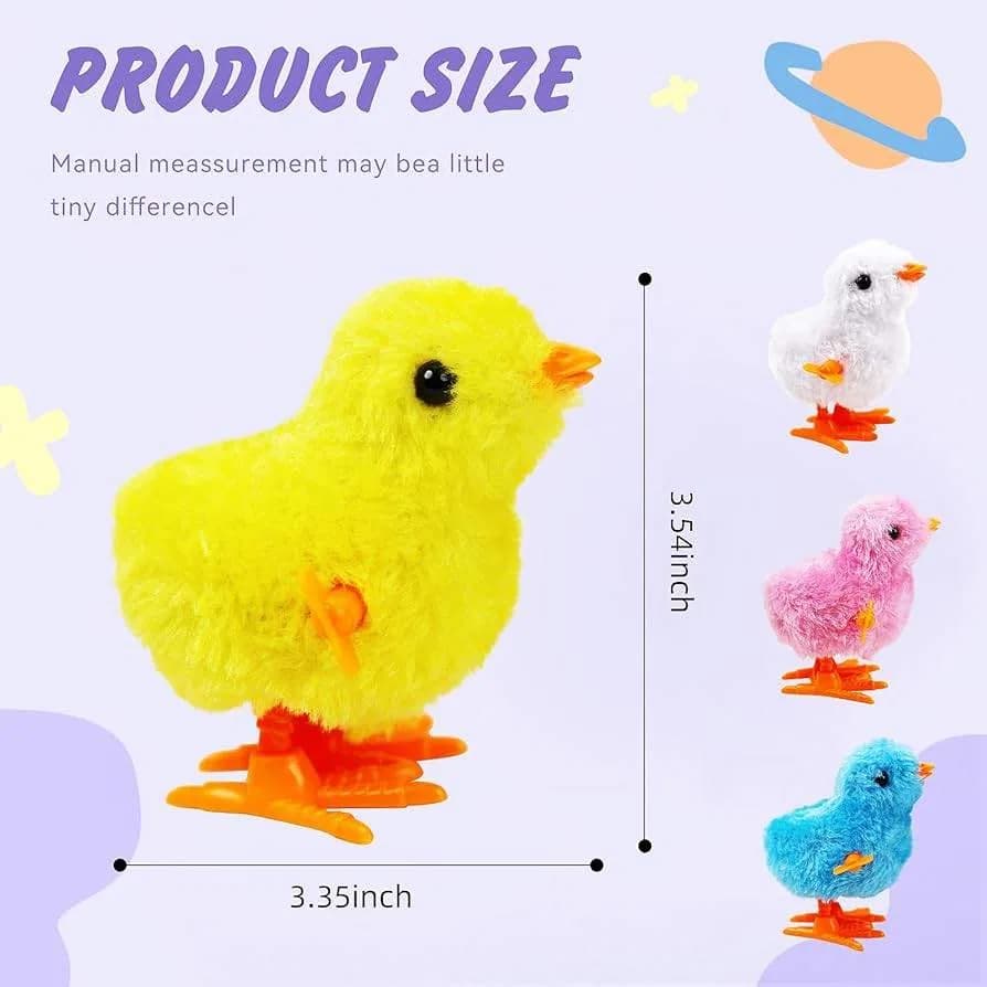 1pcs Baby Chicken Toy, Baby Chicken Wind-up Toy - Chicken Toys For Kids | Easter Wind Up Chick Toys, Wind-Up Jumping Cute Chicken, Plush Chicks Toys For Toddlers Party Favors thumbnail 3
