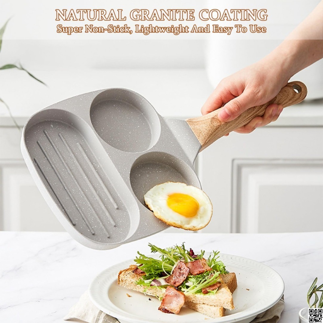 Breakfast Frying Pan, Nonstick Egg Frying Pan, 3-in-1 Nonstick Pan – Cooking Fry Pan for Breakfast thumbnail 4