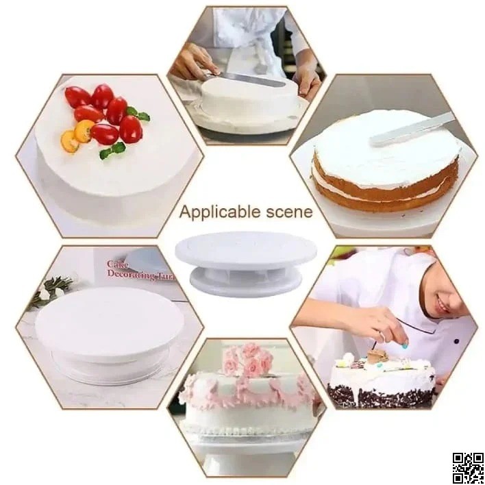 Cake Turntable 360° Rotating – Premium Revolving Cake Decorating Stand thumbnail 3