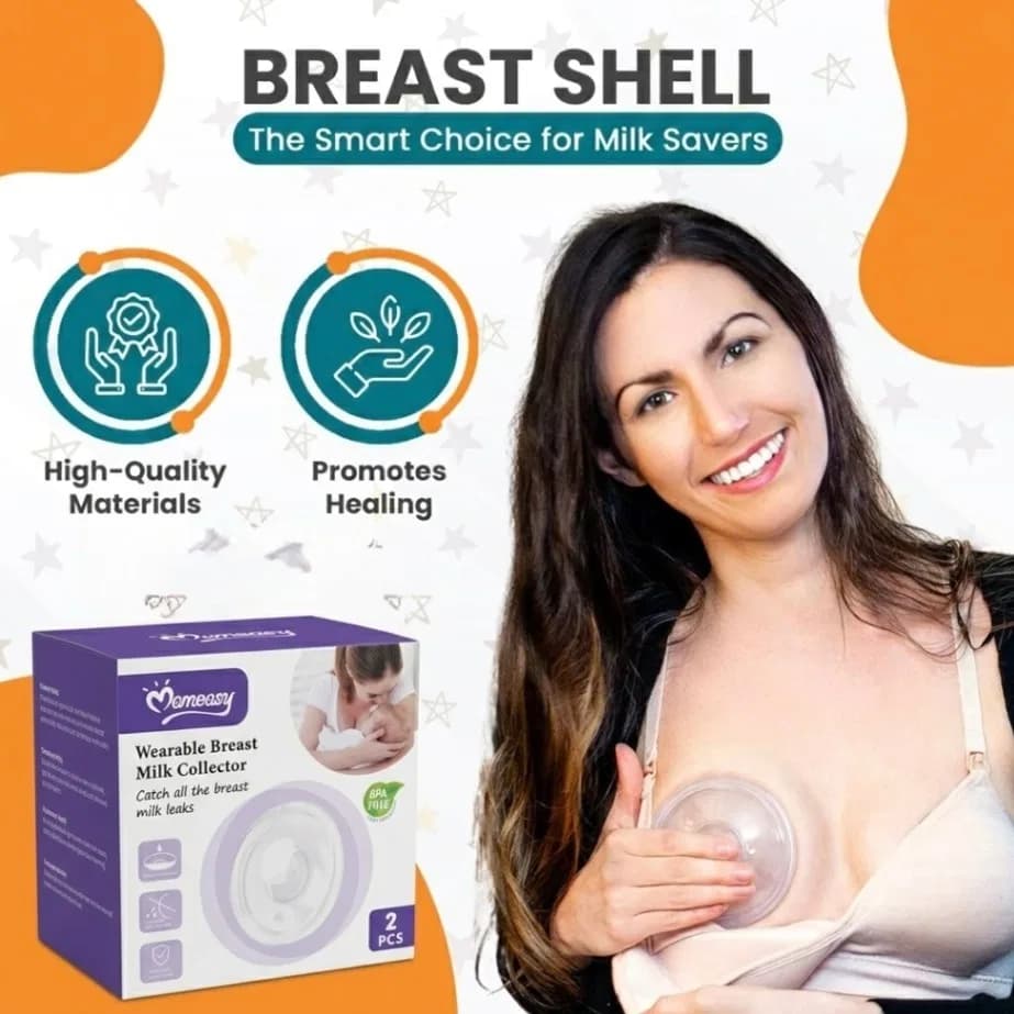 Breast Milk Collection Shells, Breast Shells Nursing Cups Milk Saver, BPA-Free Soft Milk