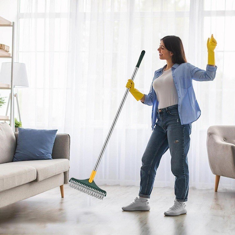 3 in 1 Cleaning Brush with Long Handle 180° Rotate Floor Brush Bathroom Tile Cleaning Brush thumbnail 3