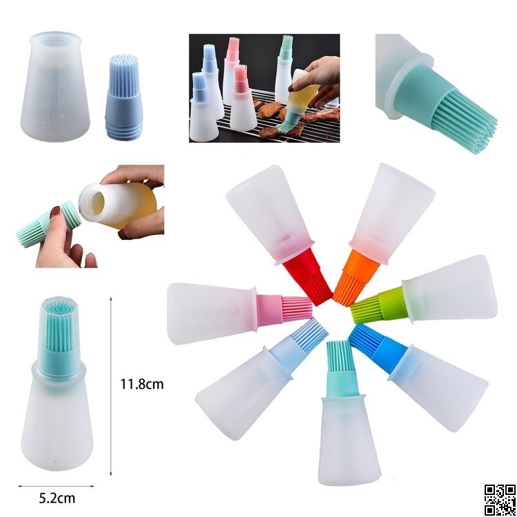 BBQ Oil Brush Bottle – Silicone Basting Brush with Oil Dispenser thumbnail 4