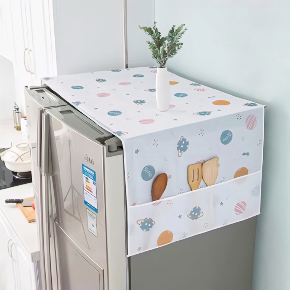 Freeze cover (Double Door), Refrigerator Dust Proof Cover, Fridge Top Cloth