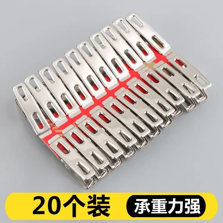 Stainless Steel Cloth Clips 20 Pcs – Strong Laundry Clips for Drying Clothes thumbnail 8