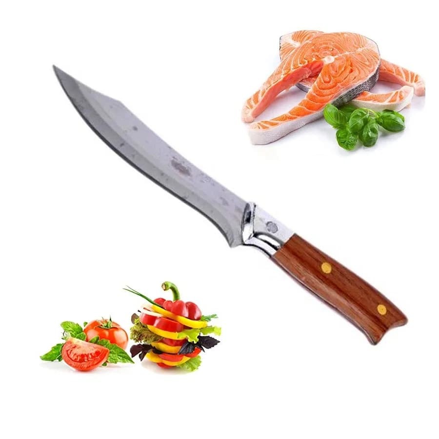 7 inch Stylish Sinbad kitchen knife, Stainless Steel Wooden Handle Kitchen Knife thumbnail 2