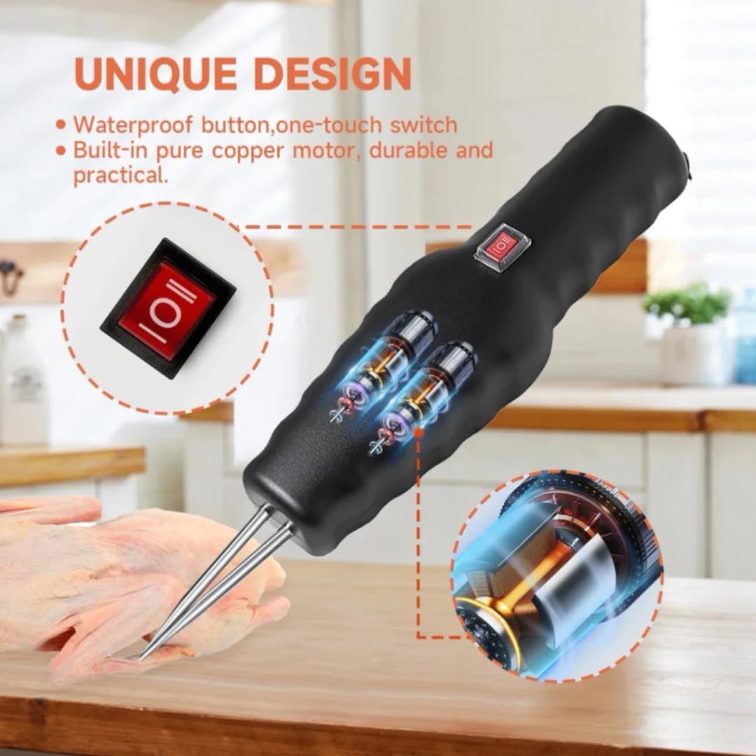 Handheld Chicken Plucker, Rechargeable Electric Poultry Plucker, Portable Feather Plucking Machine, Electric Feather Removal for Chicken Duck Goose Bird Turkey Poultry thumbnail 8