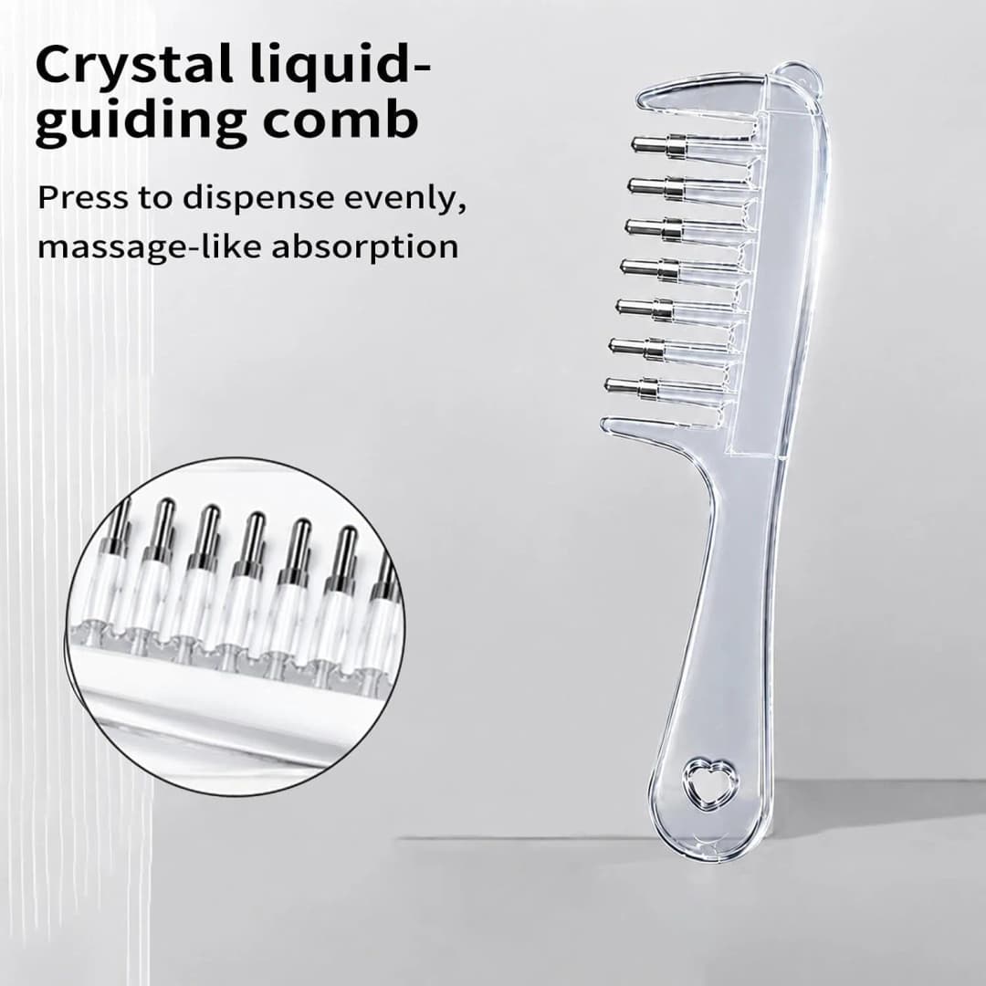 Scalp Oil Applicator Roller Ball Hair Oil Dispenser Comb Portable Tool | Hair Oiling Comb for Women Roots Hairline All Types, Spa Travel Salon Home thumbnail 7