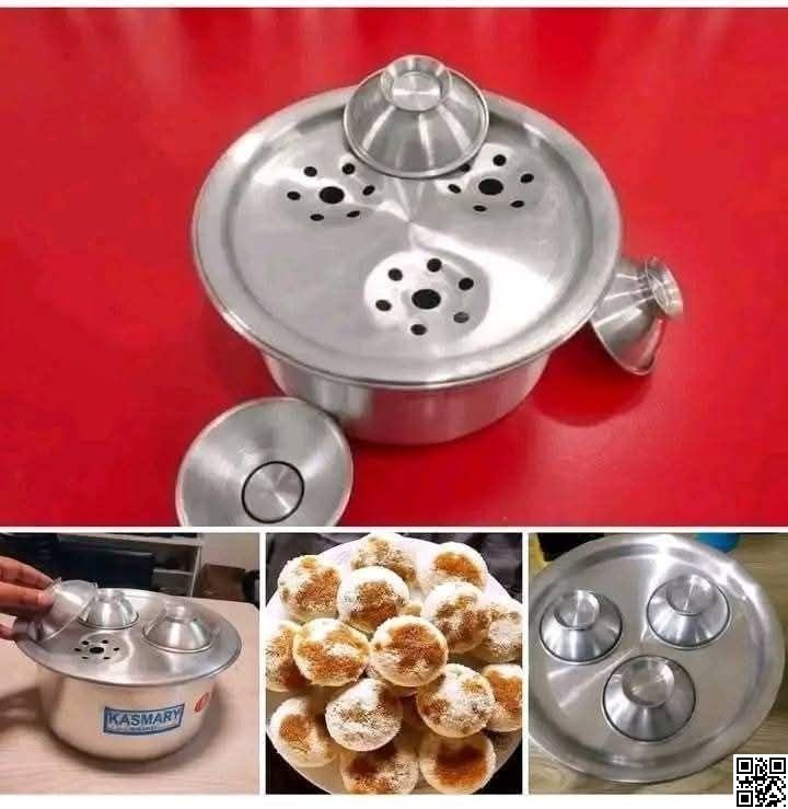 Aluminum Vapa Pitha Maker Pot Set 3 Pcs thumbnail 4