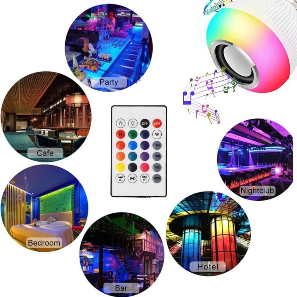 Remote Control Bluetooth Speaker Music Bulb thumbnail 5