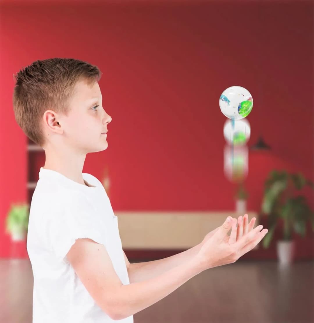 LED Flashing Bouncing Ball for Kids, Fun Toy Ball for Toddlers and Kids, Transparent Water Filled Rubber Ball thumbnail 5