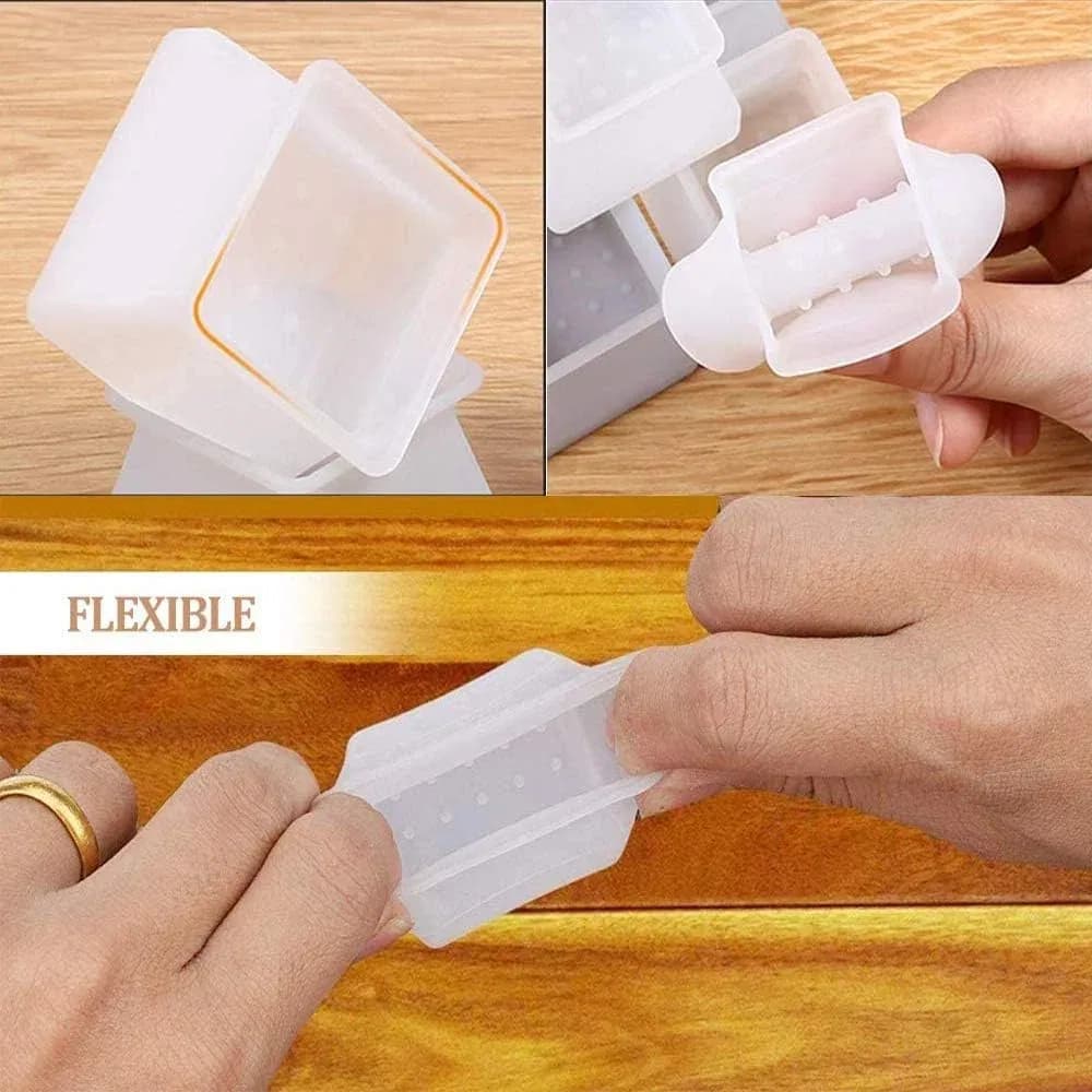 Silicone Chair Leg Square Caps 4Pcs/set thumbnail 5