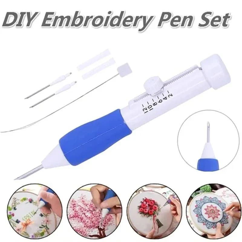 Embroidery Pen Kit | Easy Fabric Design Tool with Needles & Thread thumbnail 8