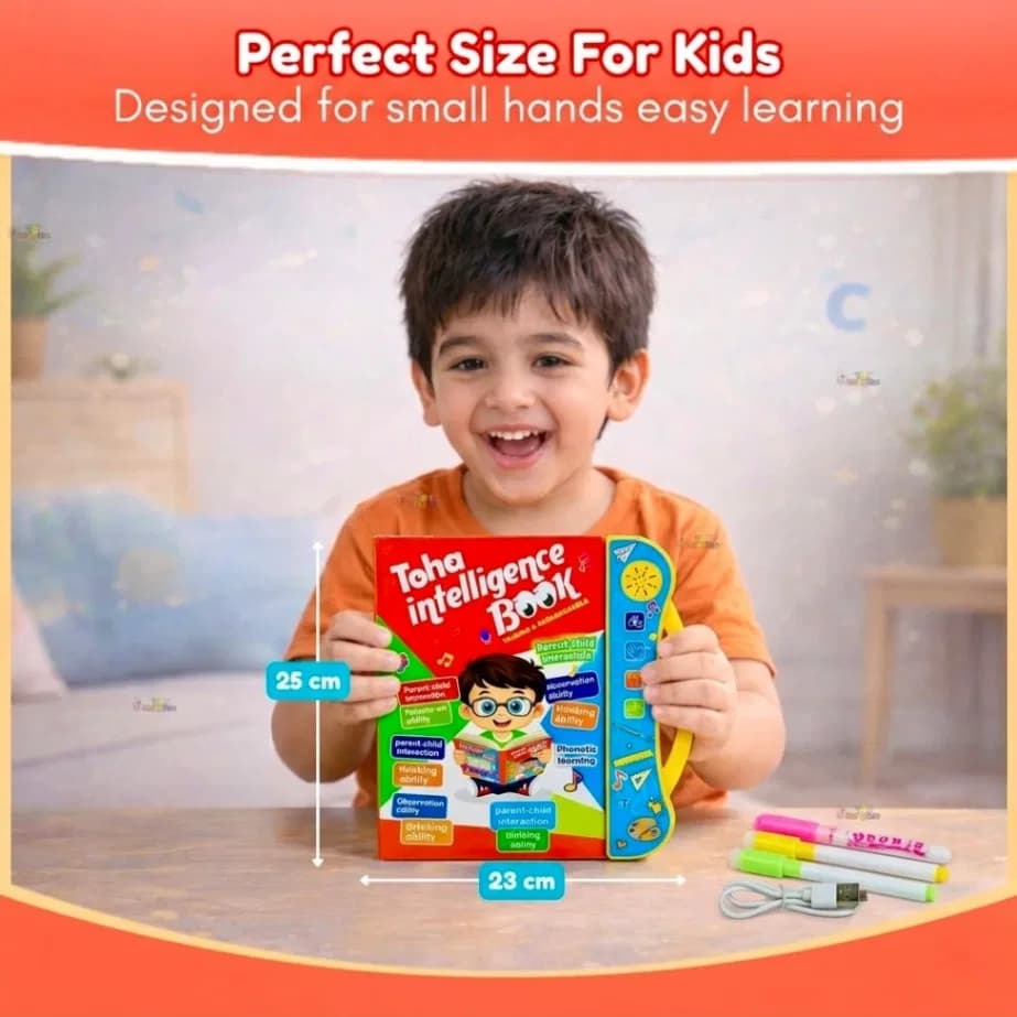 Toha intelligence Book, Toha Rechargeable Intelligence Book for Kids, Baby Learning Book, Baby Educational Talking Book thumbnail 3