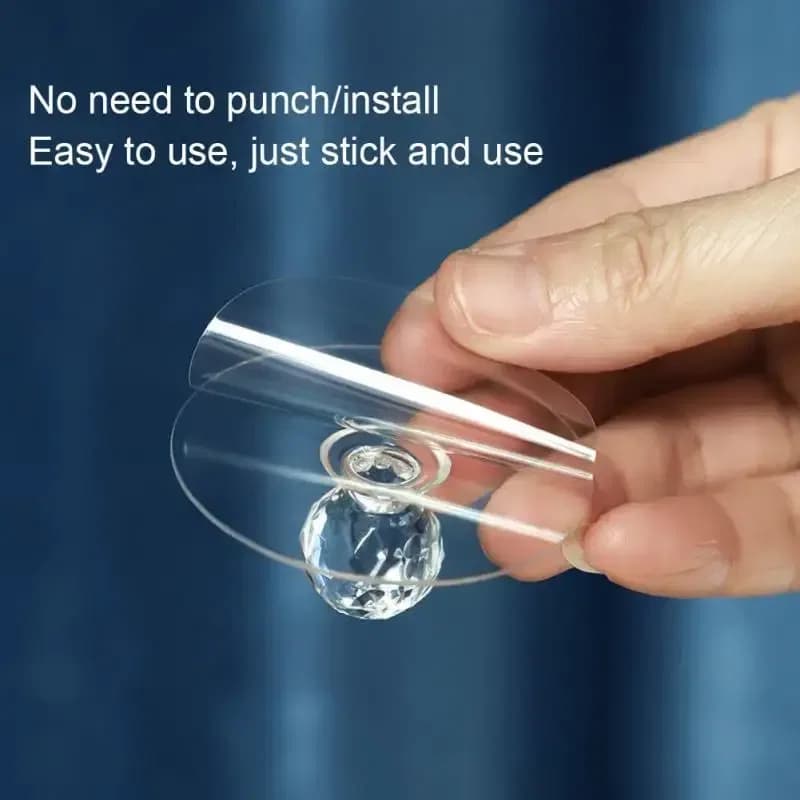 10pcs Self Adhesive Diamond Hook, Crystal Drawer Handles Door Knobs thumbnail 3