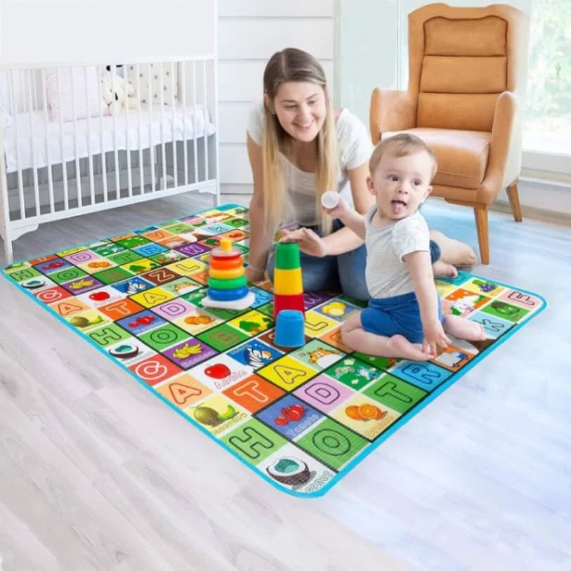 Baby Alphabet Play Mat – Double Sided Waterproof Learning Floor Mat (5ft x 3ft) thumbnail 4