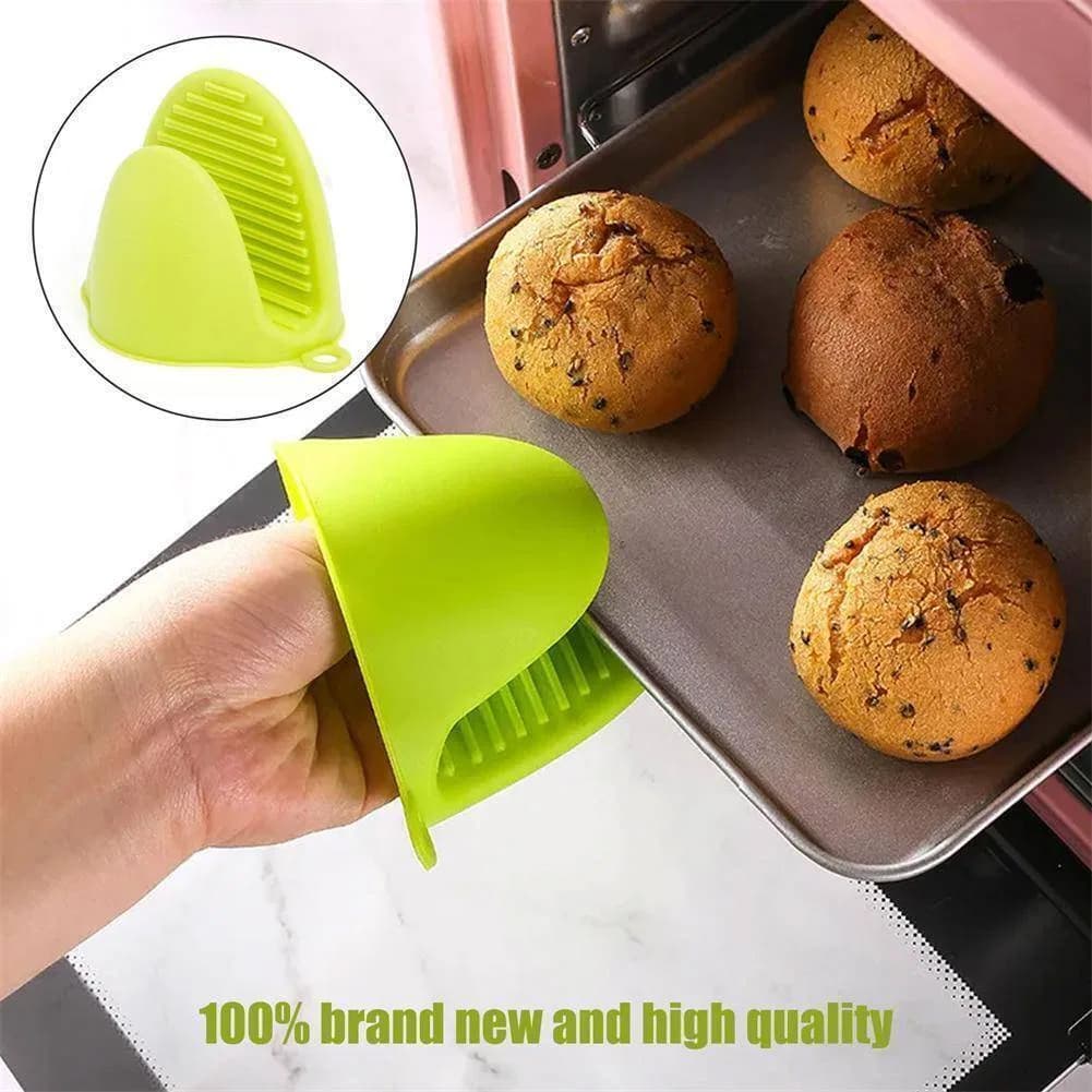 2pcs Silicone Oven Pot Holder Heat Resistant | Non-Slip Pinch Grip Oven Mitts Glove thumbnail 3