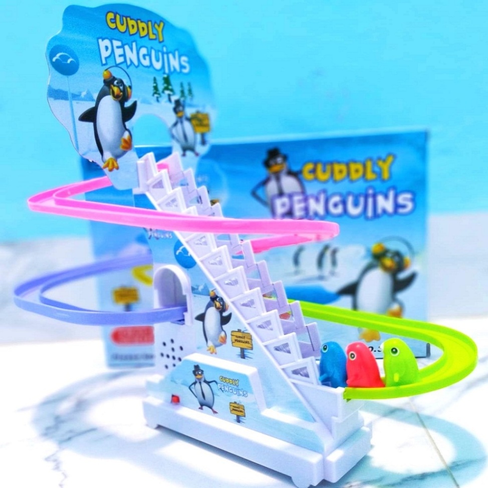 Cubbly Penguins Track Series Toy with Music & Light | Penguin Go Racer Track Toy for Toddlers