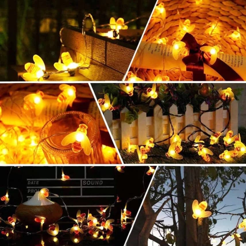 Honey bee warm white Fairy Lights thumbnail 3