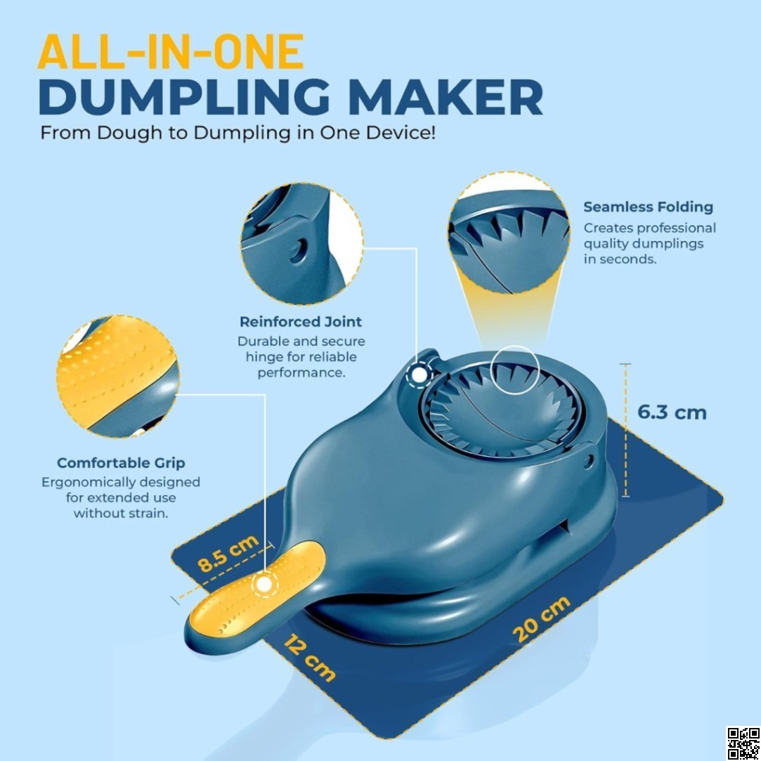 2 in 1 Dumpling Pitha Maker – Manual Dough Presser & Dumpling Wrapper Mold for Kitchen Baking thumbnail 4