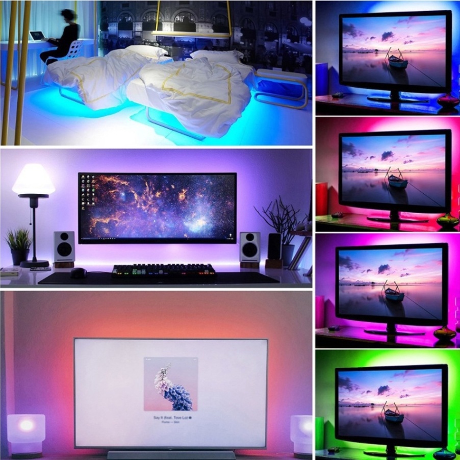 RGB LED Strip Light with Remote Control | Colour Changing LED Light with Sticker thumbnail 2