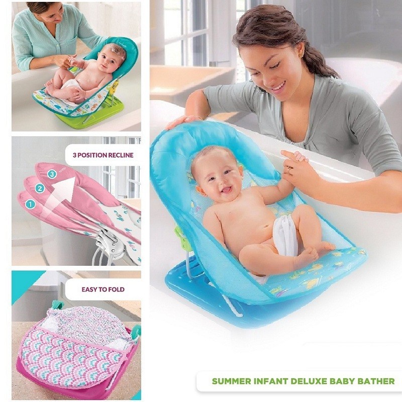 Deluxe Baby Bather Shower Bath Tub | Washable Infant Bath Seat 0–12+ Months thumbnail 3