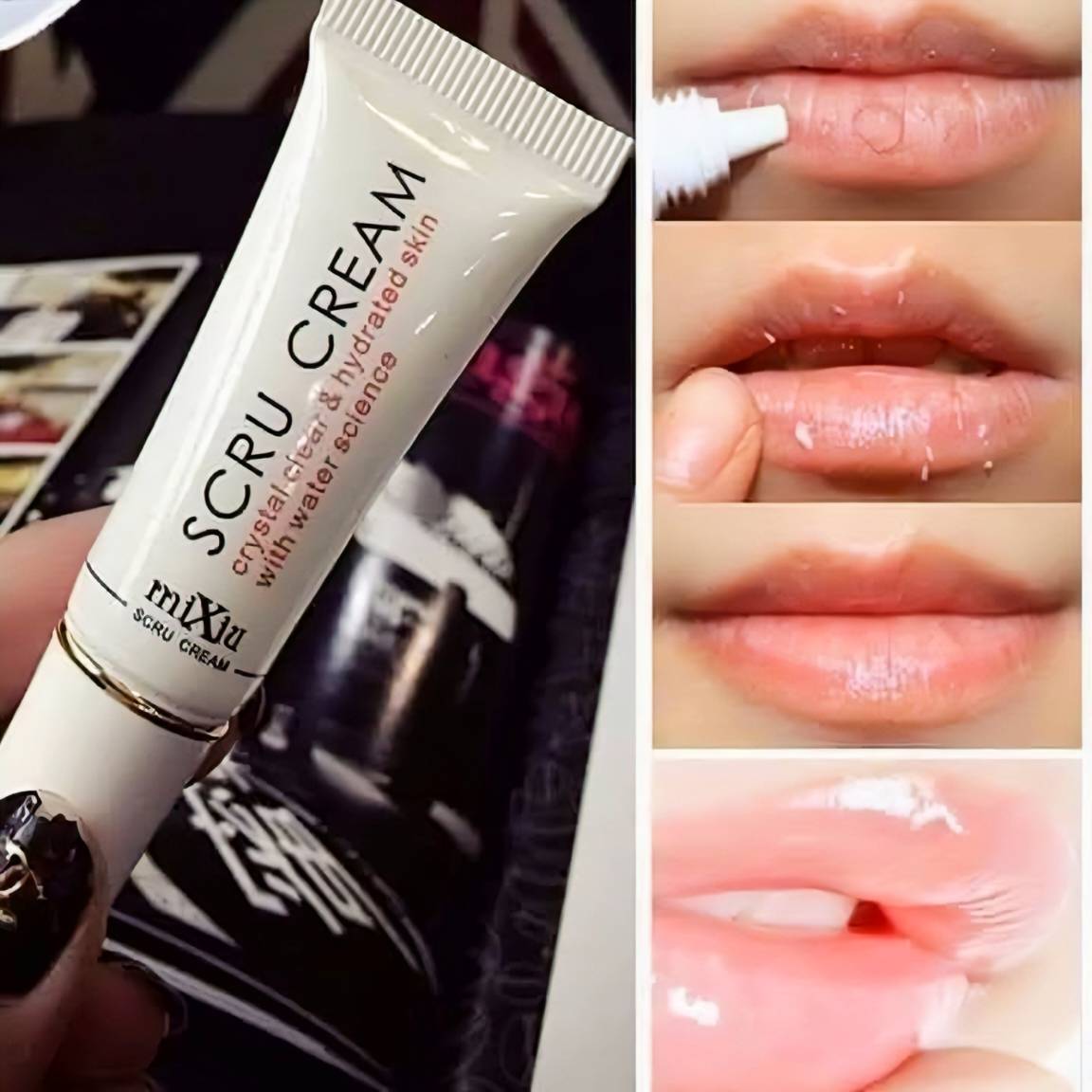 Mixiu SCRU Cream Lip Scrub – Exfoliating Gel for Dark Lips Removal & Pink Lips Care thumbnail 2