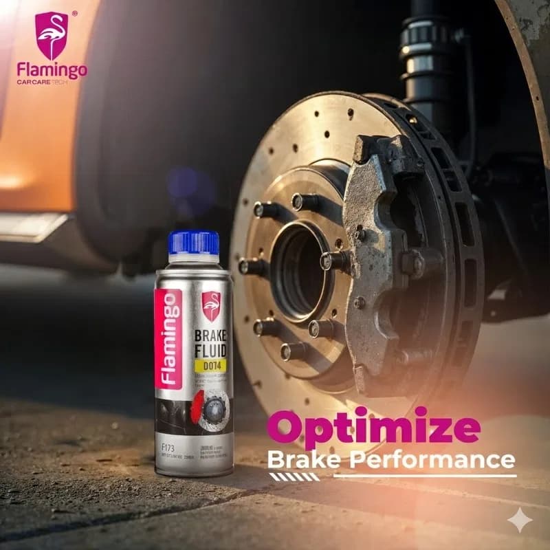 Flamingo Brake Fluid DOT 4 – High-Performance Synthetic Hydraulic Fluid for Safe and Reliable Braking, Flamingo 250ML Hydraulic Brake Fluid for Brake Maintenance thumbnail 5