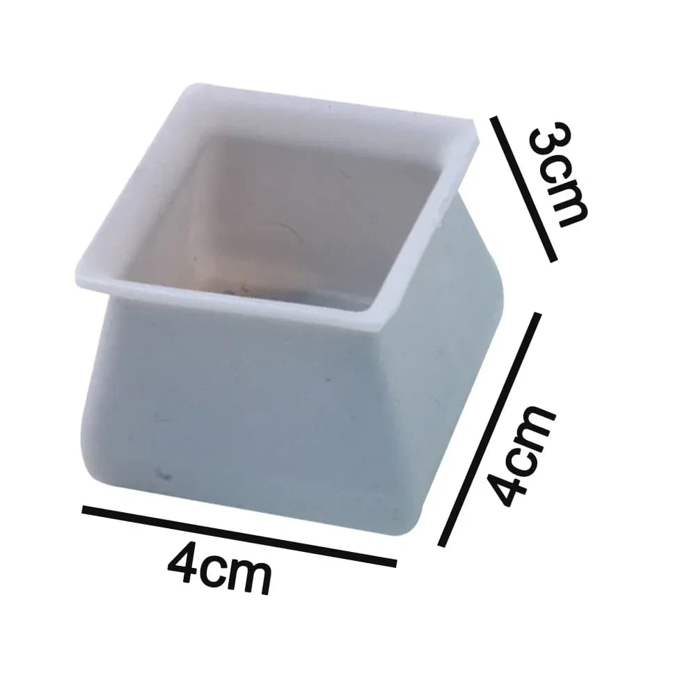 Silicone Chair Leg Square Caps 4Pcs/set thumbnail 4