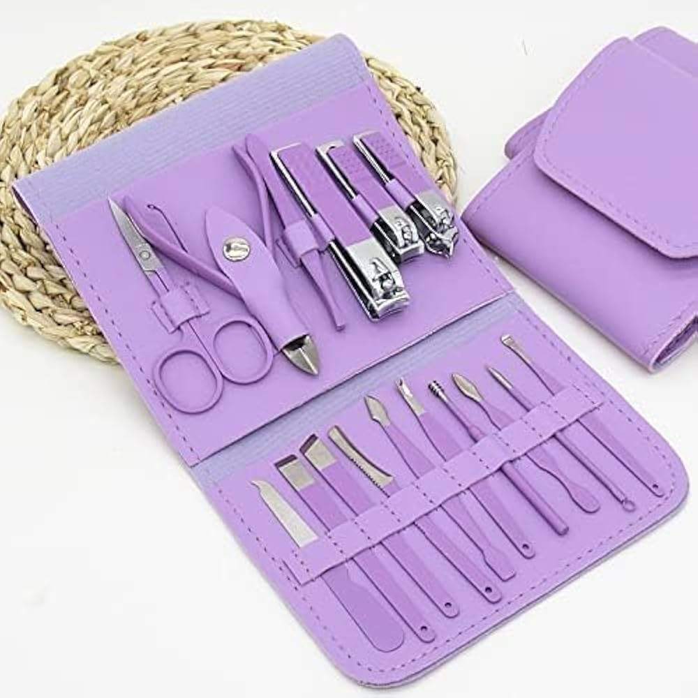 16 Pcs Manicure Pedicure Set – Stainless Steel Personal Care Kit