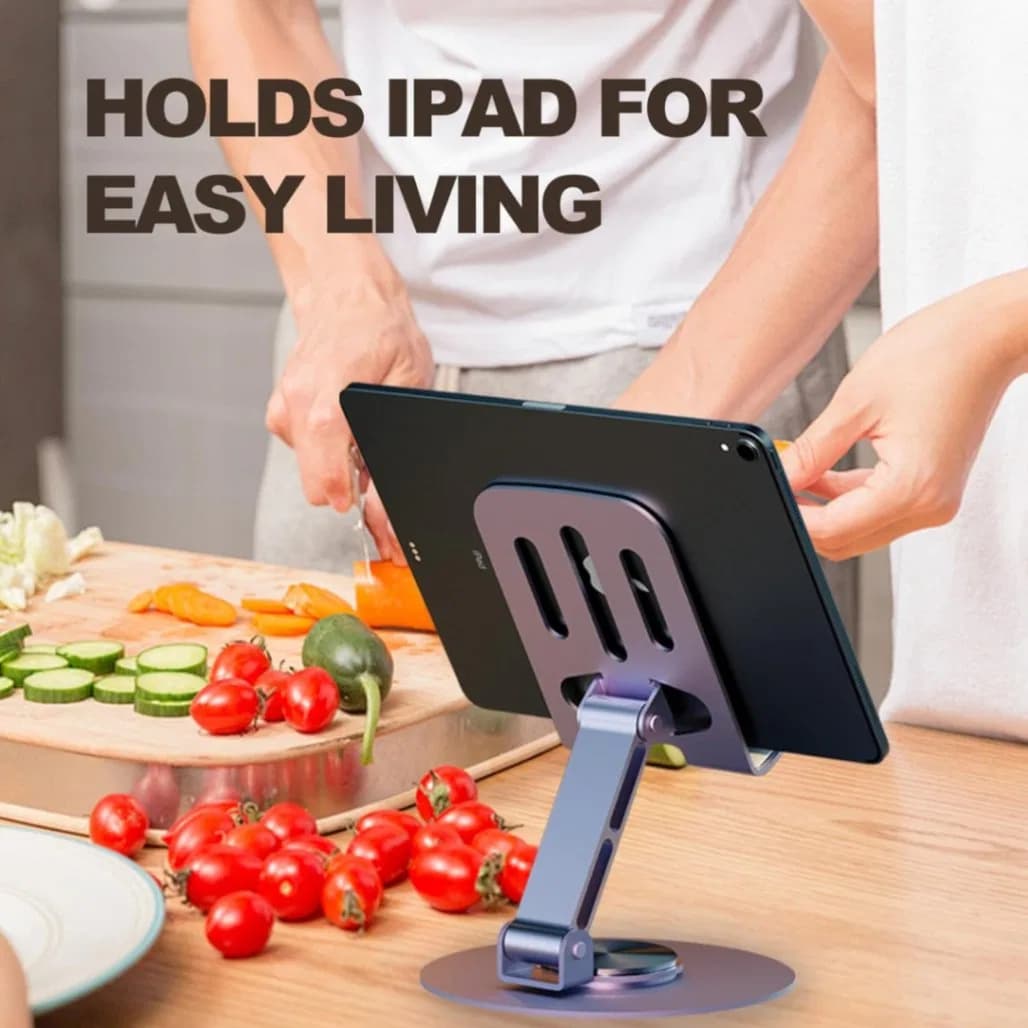 360° Rotating Foldable Tablet Phone Holder, Multi-angle Adjustable Desk Cell Phone Stand thumbnail 6