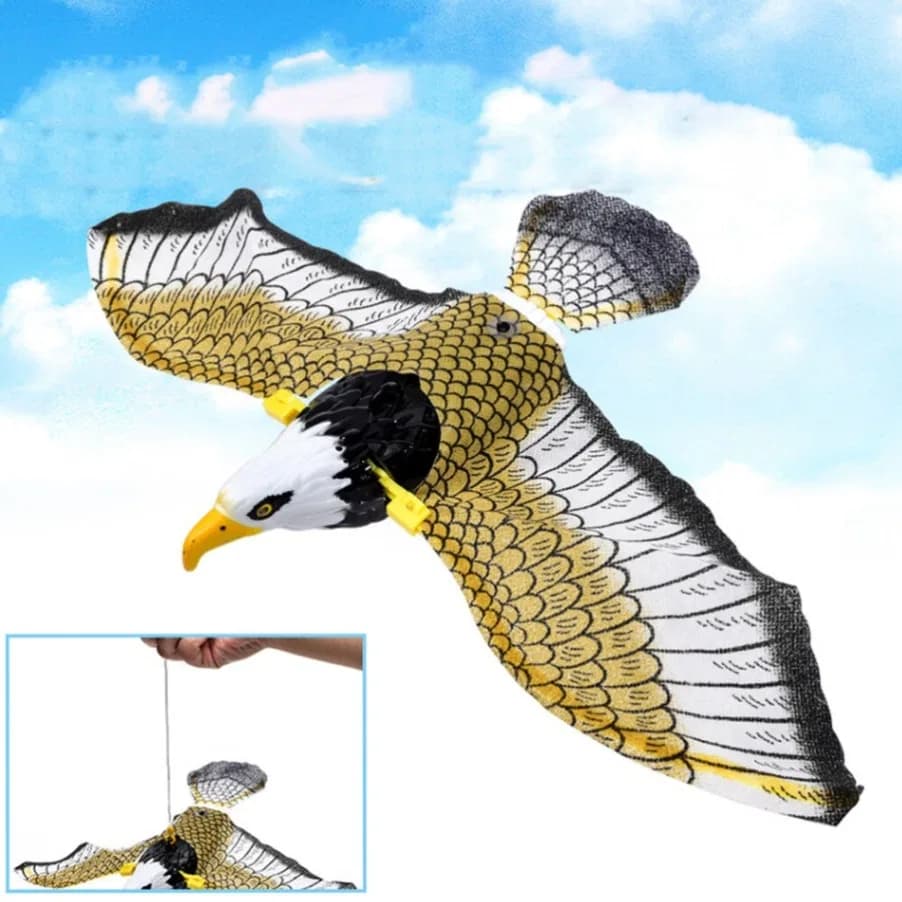 Electronic Flying Eagle, Flying Eagle Toy, Battery Operated Flying Eagle Toy with Spred Wings for Kids 360 Degree Automatic Revolving Toys