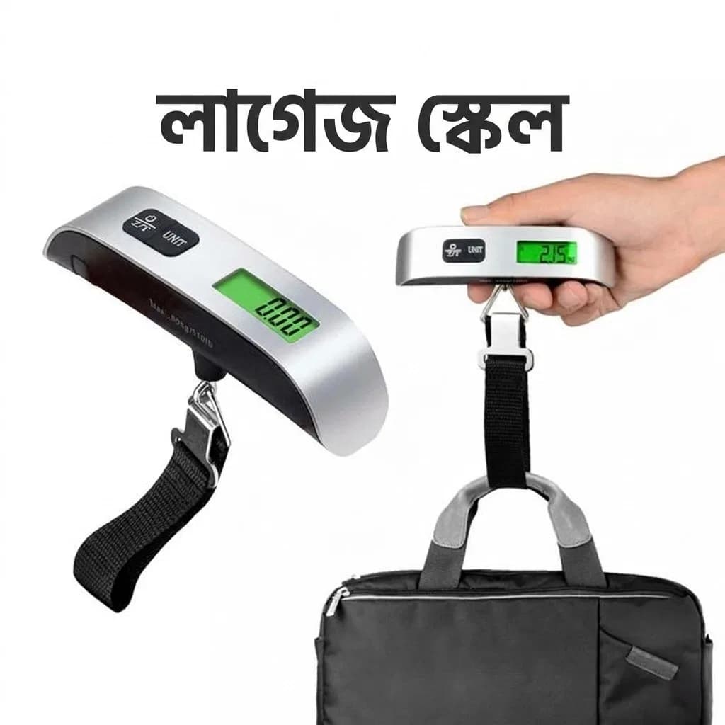 LCD Electronic Luggage Scale – Portable 50kg Digital Hanging Scale