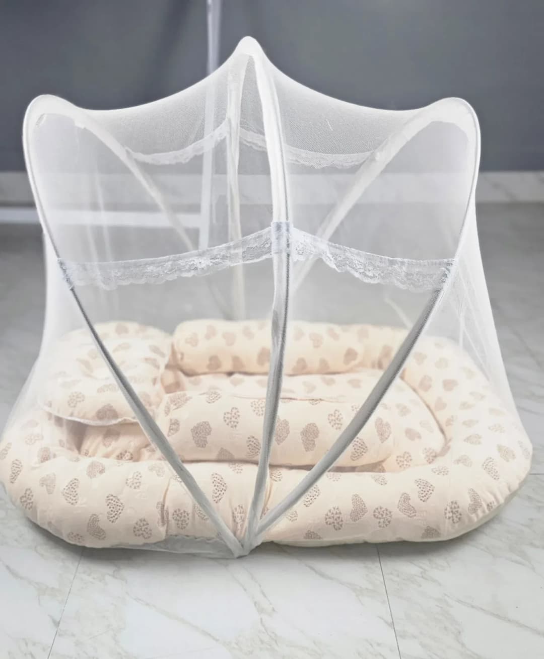 Baby Bed Set With Mosquito Net, Baby Bed with Mosquito Net and Pillow thumbnail 3
