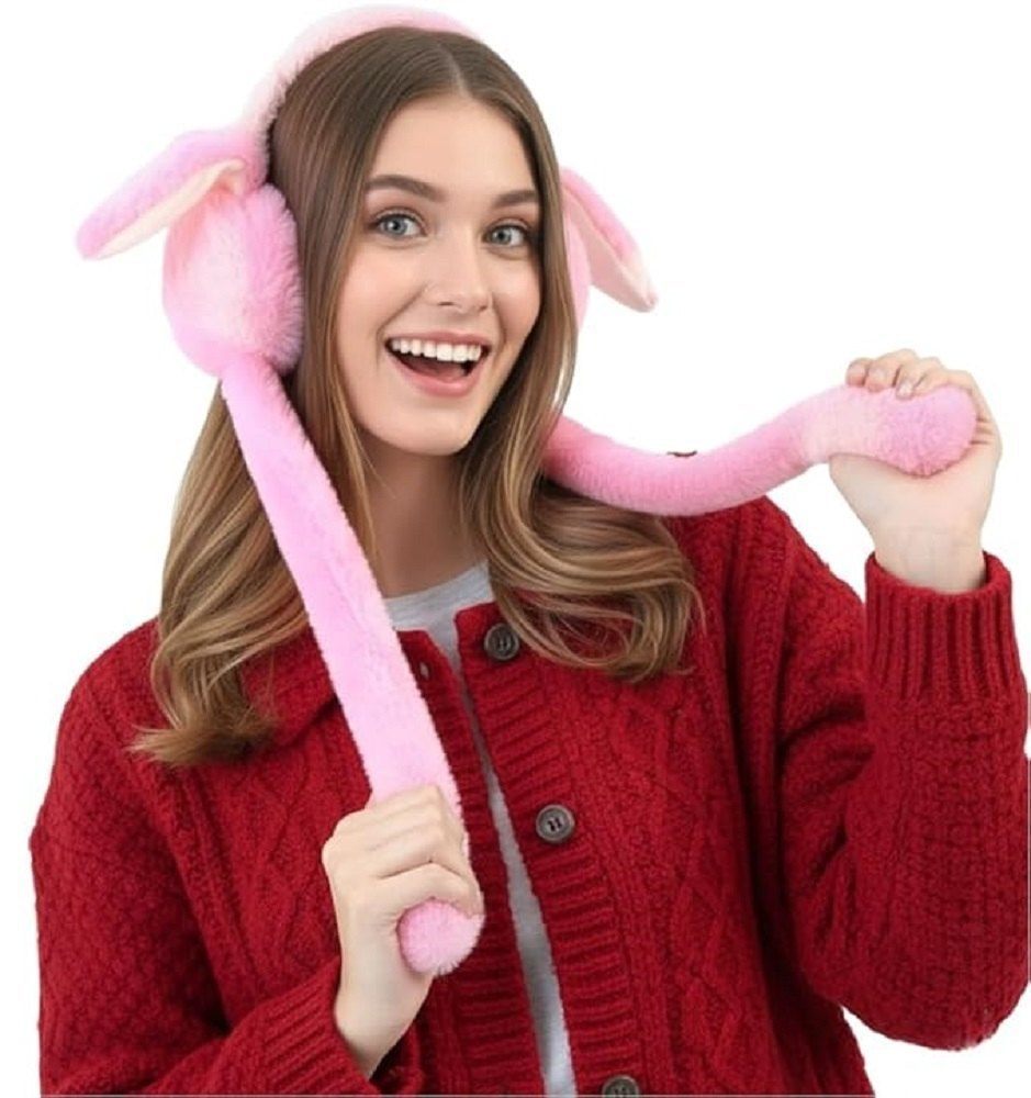 Fluffy Rabbit Ear Winter Earmuffs Best Price in Bangladesh | Moving Bunny Hat with Music Cute Plush Rabbit Headband thumbnail 2