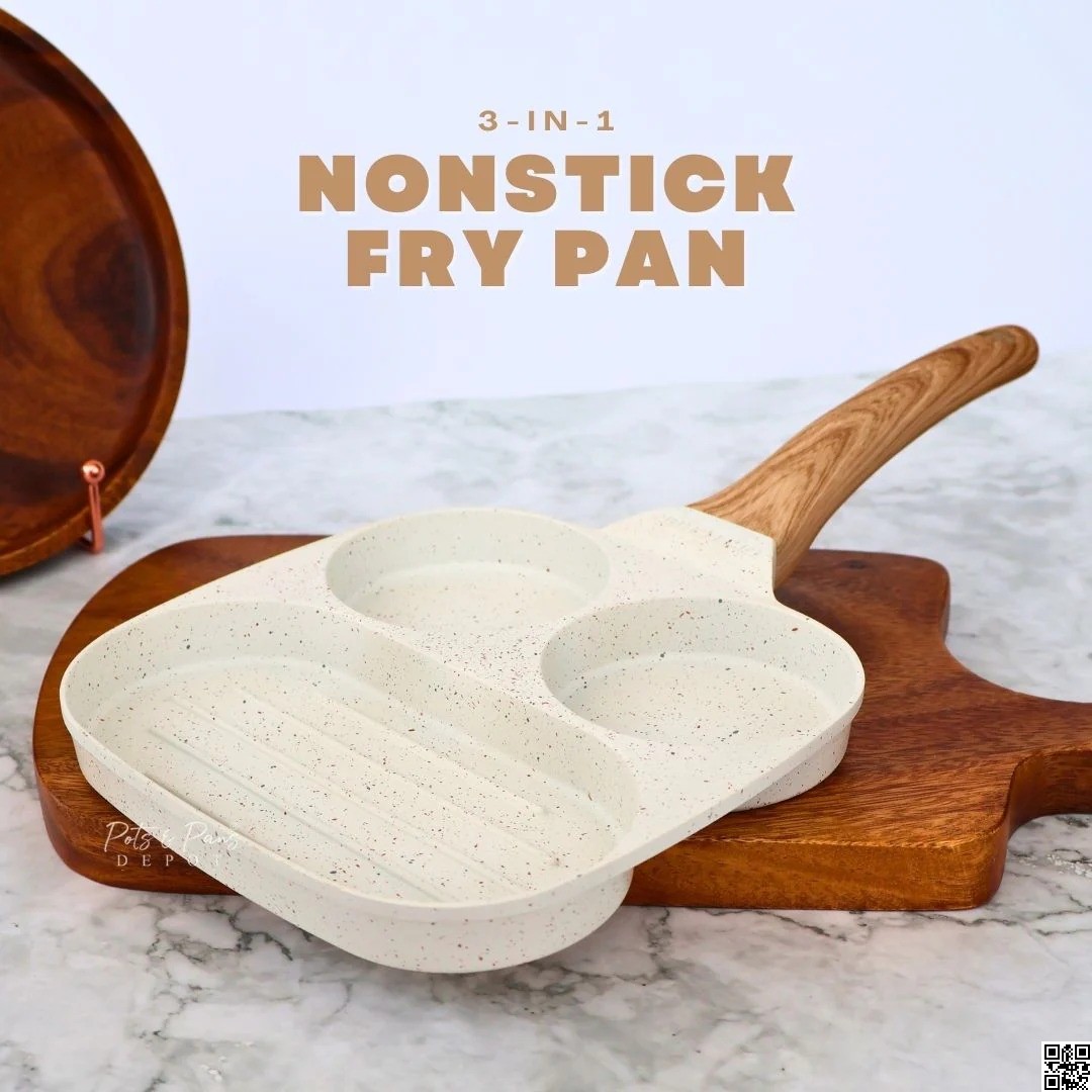 Breakfast Frying Pan, Nonstick Egg Frying Pan, 3-in-1 Nonstick Pan – Cooking Fry Pan for Breakfast thumbnail 3