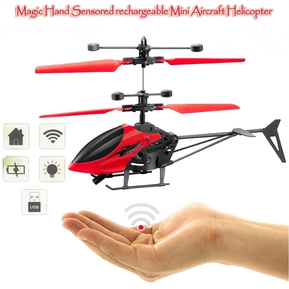 Rechargeable Mini Remote Control Helicopter – Gesture Sensing Flying Toy thumbnail 3
