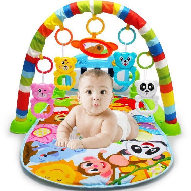 Baby Gym Play Mat Activity Center | Kick and Play Piano Gym Mat with Music & Lights for Newborn to Toddler thumbnail 5