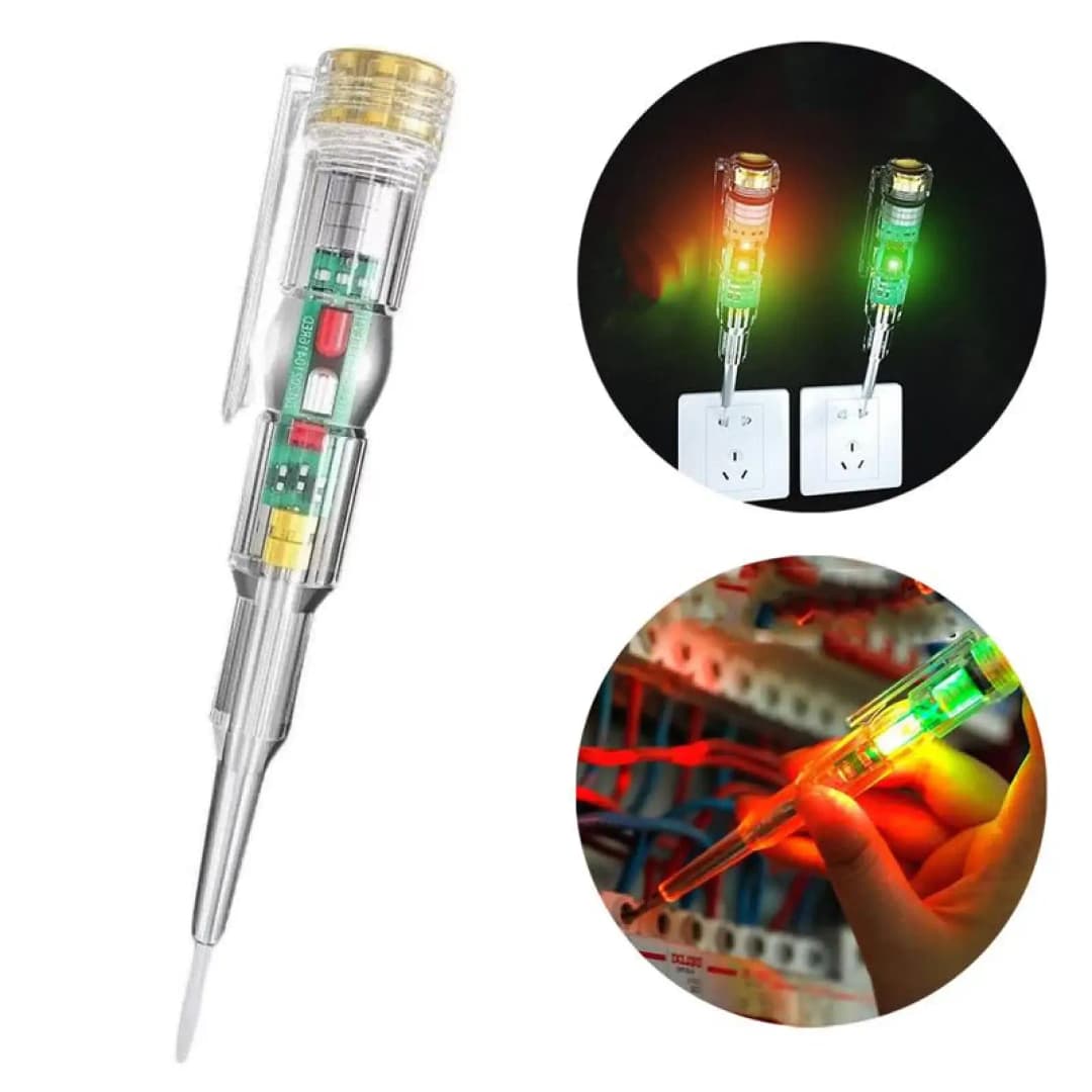Check Current Pen 70-250V AC Voltage Non-Contact Power Detector Pen Line Fault Plug Tester Electrical Circuit for Wiring Issues LED Indicator Built Screwdriver for Professionals & Home User thumbnail 2