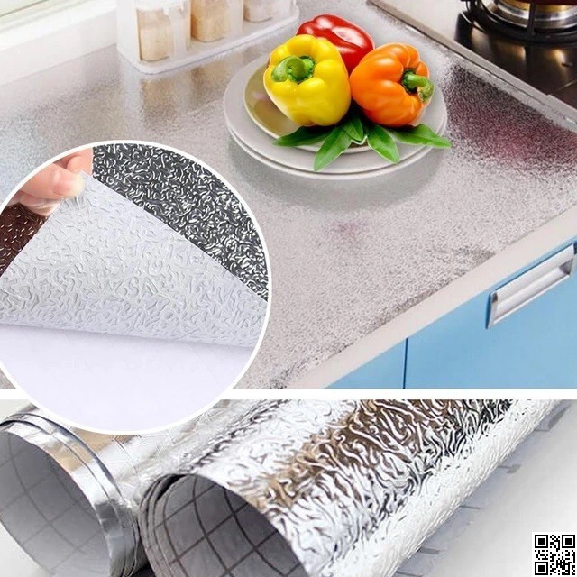 Kitchen Oil Resistant Sticker – Aluminum Foil Oil-Proof Self Adhesive Wall Sticker thumbnail 3