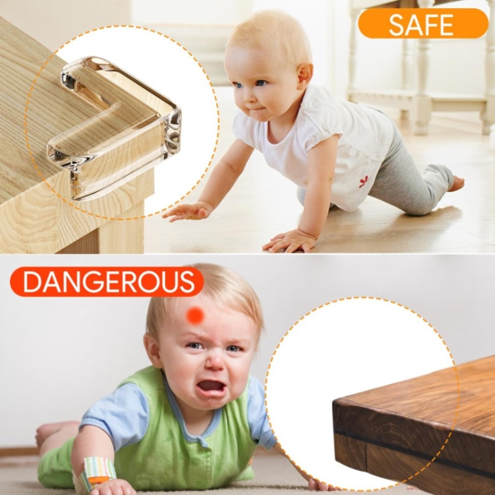 Baby Safety Table Corner Protector 4Pcs Set | PVC Edge & Corner Guard for Furniture thumbnail 7