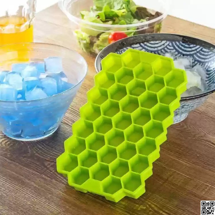 Ice Mold Tray-37 – Honeycomb Silicone Ice Cube Maker, BPA-Free Food-Grade Ice Tray thumbnail 4